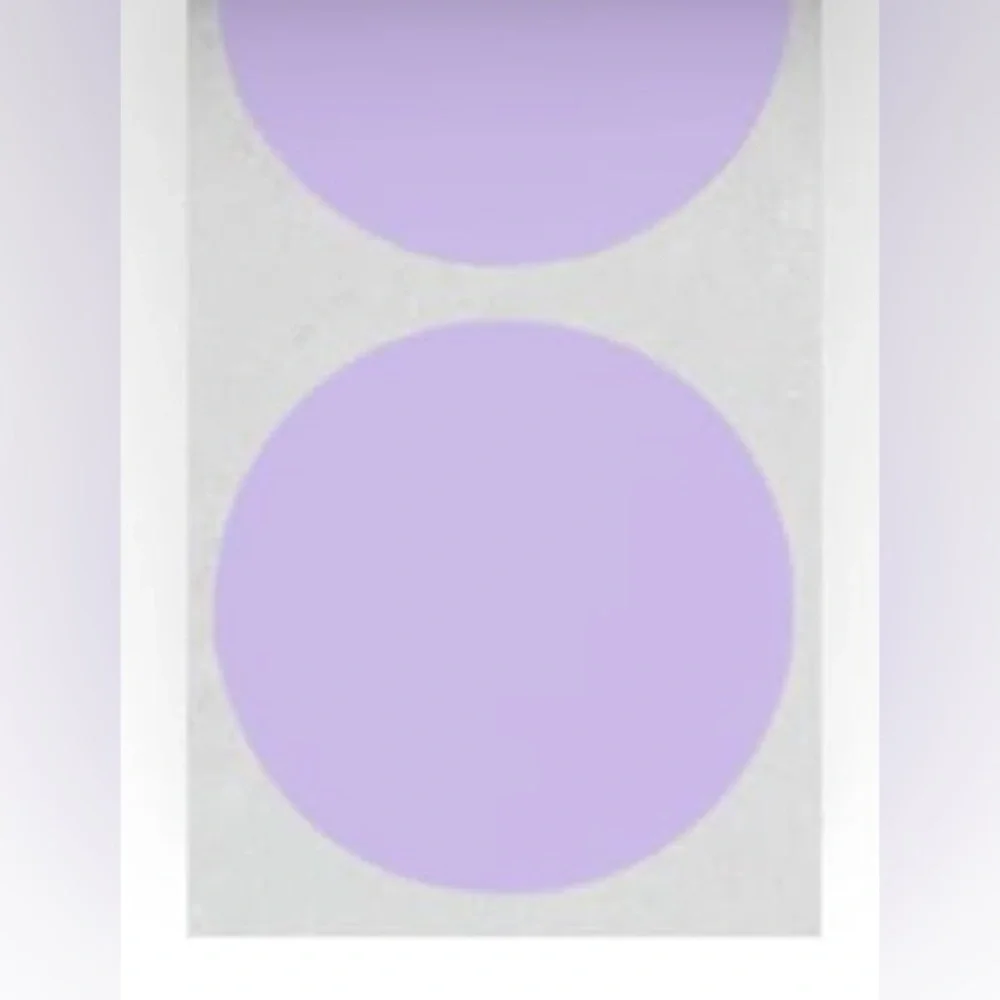50‎ STICKERS - 2” ROUND - SNOWFLAKE - PURPLE